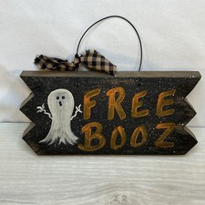 VTG Halloween Wall Hanging Plaque Sign  FREE ...
