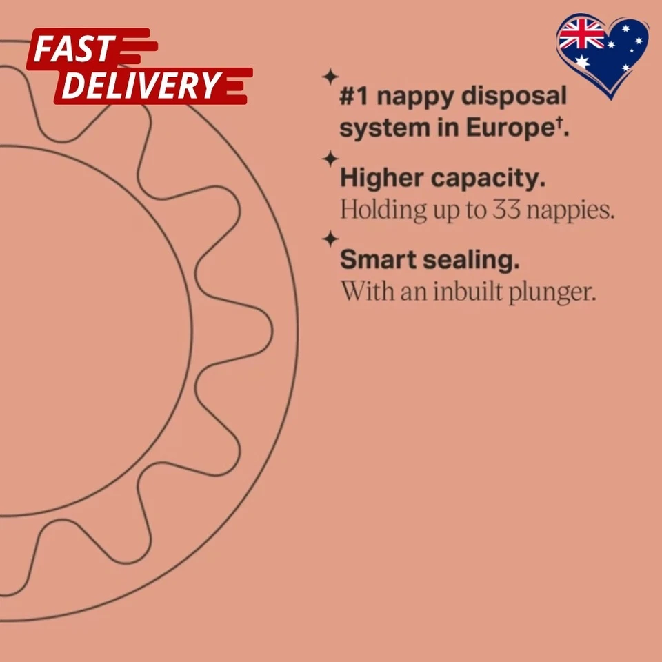 Nappy Bin Twist & Click Advanced Disposal System White Tommee Tippee AU Stock - image 4 of 4