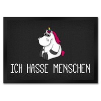 Ich Hasse Menschen FußMatte Mit Einhorn Motiv Honeycorns Hass HaustüRe Unicorn