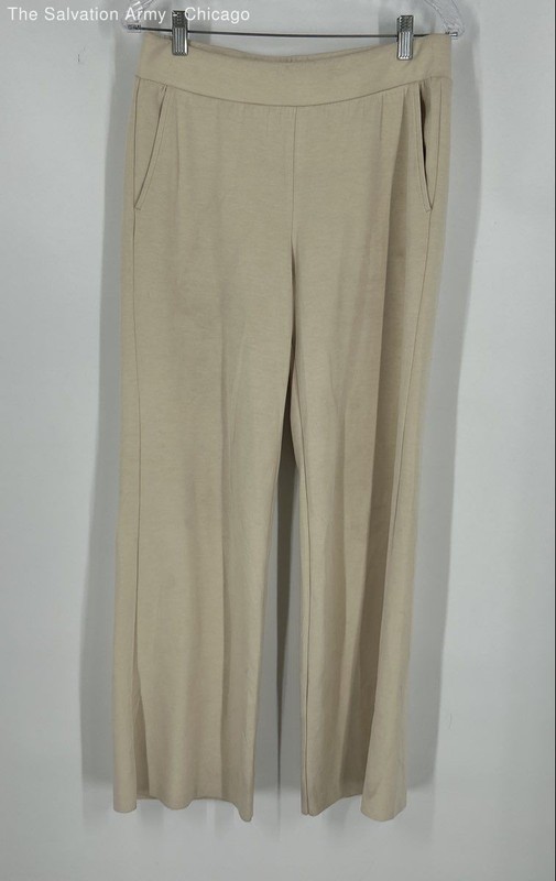 Outdoor Voices Womens Cream Pull-On Straight Leg Trouser Pants Size Medium