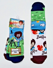 NEW BOB ROSS JOY OF PAINTING 2 PACKS OF 2 PAIRS LOW CUT SOCKS LETS HAVE FUN