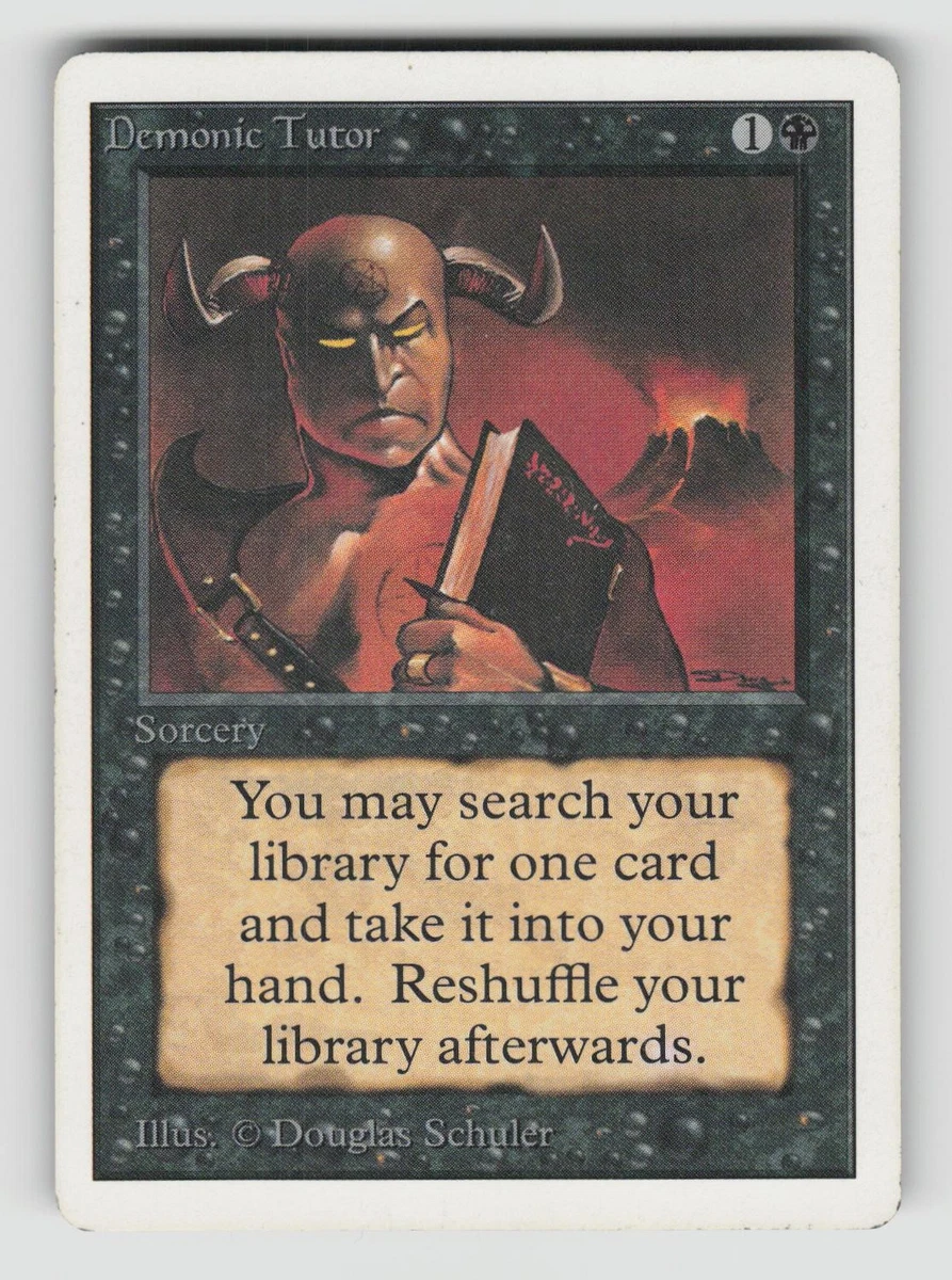 Demonic Tutor Magic: The Gathering Near Mint or Better Uncommon
