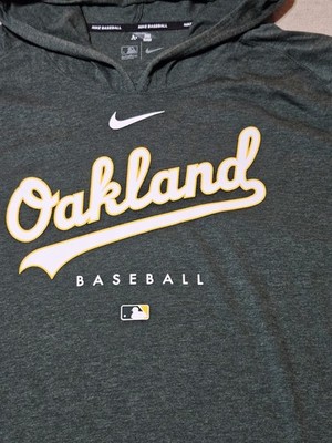 Nike MLB Authentic Oakland Athletics A s Dri-Fit Player Issue Hooded Shirt XXL