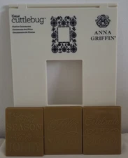 Cricut Cuttlebug Anna Griffin Christmas Embossing Folders; 4 Frames & 12 Sayings