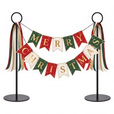 Yalikop Tabletop Banner Stands 18 Inch Black 2 Pack