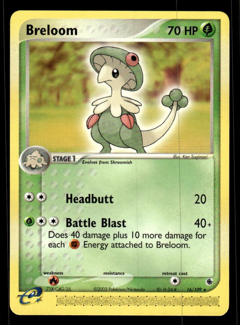 Pokemon TCG EX Ruby and Sapphire #16/109 Breloom NM