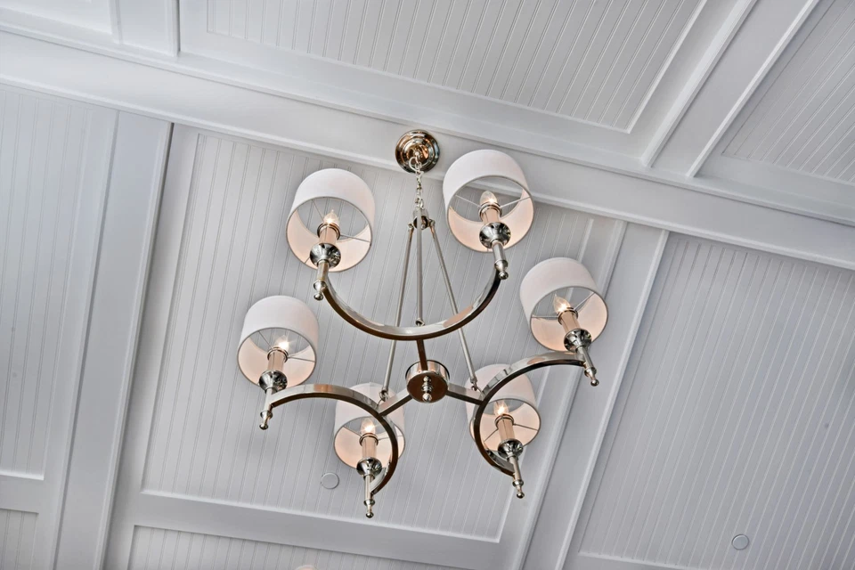 Lámpara de araña de latón Maxim 22375 Fairmont 30" W 6 luces Foto 2 de 4