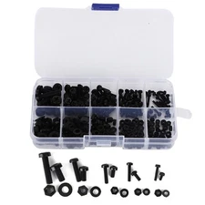270pcs/box M2/M2.5/M3/M4/M5 Nylon Screw Nut Washer Assortment Kit Hardware