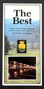 1980s Best Western Hotel Newport Tennessee Smoky Mountains VTG Travel Brochure