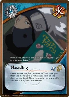 Reading (M-637) - Will of Fire - Naruto CCG