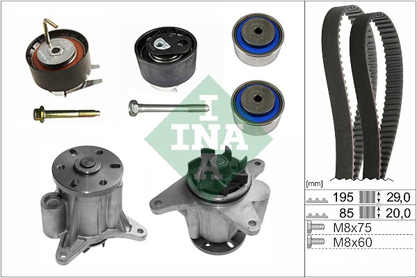 Wasserpumpe + Zahnriemensatz FüR Land Rover Discovery III 2.7 TD 4X4 Jaguar-image