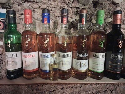 Glenfiddich 7 Samples 4cl Brennereiübersicht Bundle Single Malt Scotch Whisky