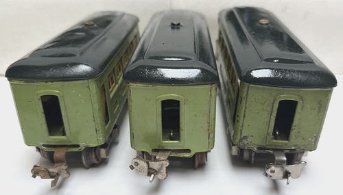 LOCOMOTIVE ET TENDER LIONEL AVANT GUERRE JAUGE O 262 AVEC VOITURES VOYAGEURS 607 607 608 - Photo 20/24