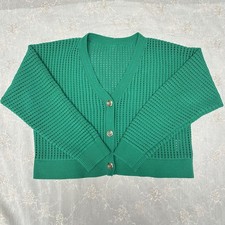 Lululemon Cotton Crochet Mesh Relaxed-Fit Cardigan Est. Size M Tag Removed