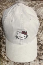 NEW w/TAG - WOMEN'S "HELLO KITTY  EMBROIDERED HAT ADJUSTABLE OSFM BASEBALL CAP
