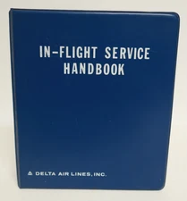 In-Flight Service handbook Book Delta Air Lines 1997 3 Ring Binder with Tabs