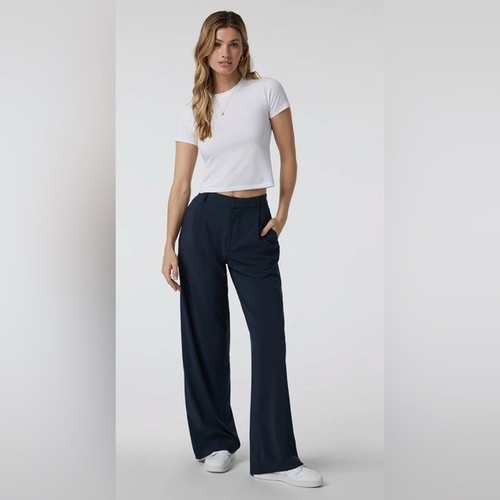 Vuori | Villa Trouser Women's Ink Blue Tailored Pants Sz M #VW4086