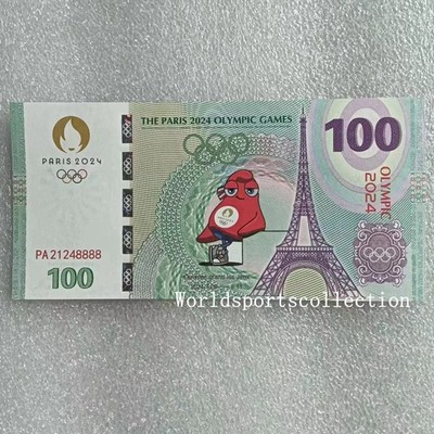 2024 France Paris Olympics Games Mascot Paper Souvenirs coupon With fluoresce