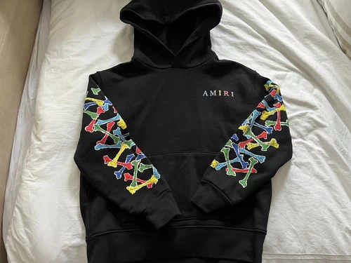 Amiri Felpa con Cappuccio per Bambini Nera Età 8