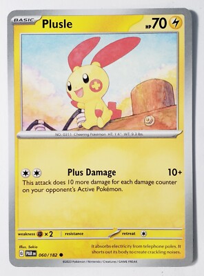 Plusle 060/182 NM / M - Paradox Rift Pokemon Card $2 Combined