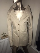 Nina Ricci Cotton High Shoulder Blazer Bnwt Sz Fr 34 Uk 8 Rrp £1550