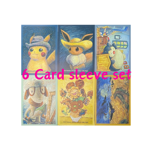 Pokémon Center x Van Gogh Museum Art 6 Sleeves Brand New Unused! - Picture 1 of 2