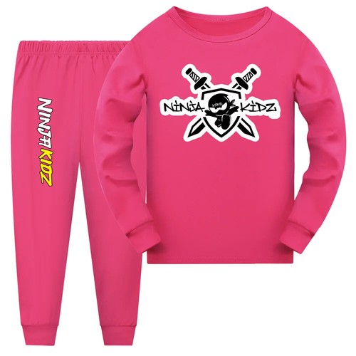 NINJA KIDZ Girls Boutique Outfits top Pants Toddler Pijama kids Pajama Trausuit - Picture 50 of 59