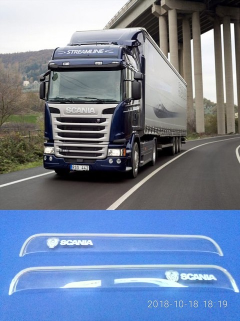Scania 4/5/6/ series SMOKE TINT WINDOW VISOR SHADE/VENT ...