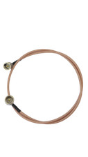 Right angle PL259 UHF male to Right angle PL259 UHF male RG142 Coaxial Cable