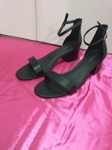 Amazon Essentials sandalo donna TG 14 con due cinturini e tacco nero - Foto 11 di 11