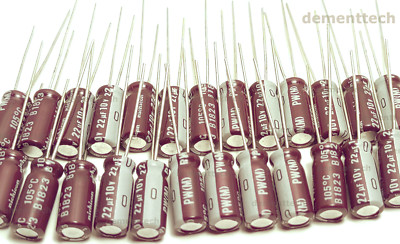 25x Nichicon PW 22uF 10V 105C radial electrolytic Capacitors caps 5mm 5x11
