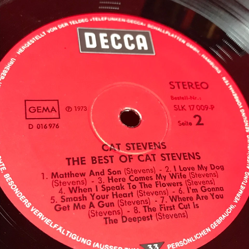 The Best Of Cat Stevens 1973 German vinyl LP I'm Gonna Get Me Gun Mathew & Son - Image 4 of 4