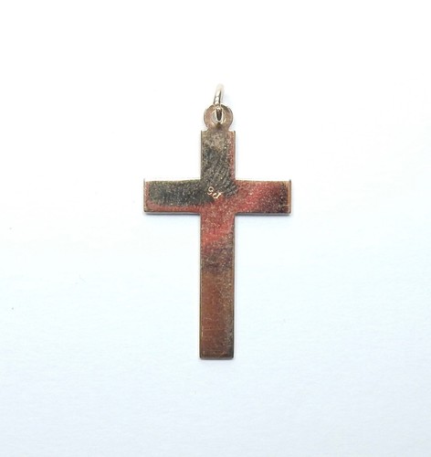 Yellow gold 9 carat cross pendant 1.2g vintage - Picture 2 of 3