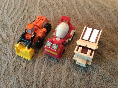 Transformers G1 Scoop, Landfill & Quickmix Targetmaster 1987 Takara Hasbro