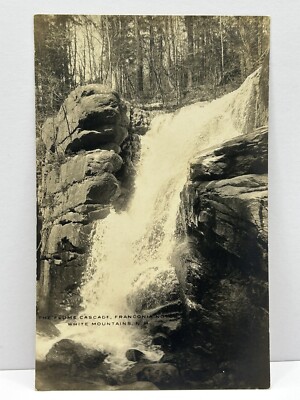 RPPC Franconia Notch White Mountains New Hampshire NH Flume Cascade Postcard