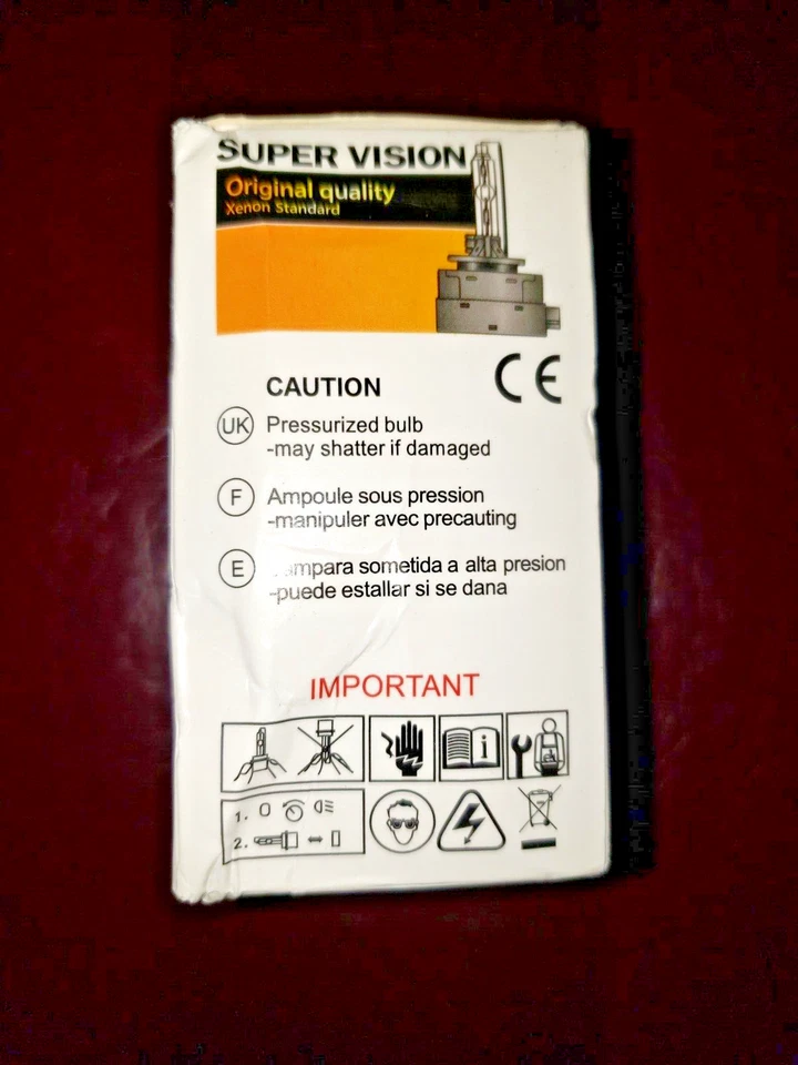 Super Vision Automotive Lighting Direct Upgrade D2S Xenon Bulb 6000K 35W 2 pack - Image 2 of 3