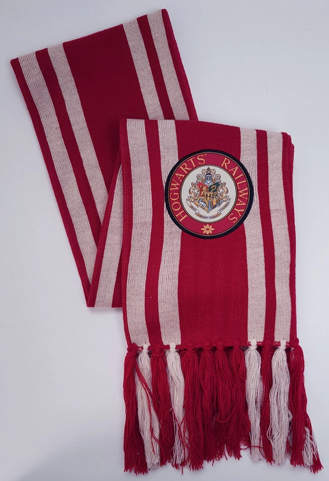 Harry Potter Hogwarts Ferrocarriles Bufanda Rayas Universal Estudio Mundo Mágico Foto 3 de 4