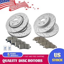 Front Rear Brake Disc Rotors & Ceramic Pads Kit For 2018 - 2023 Honda Odyssey