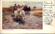 The Wedding Party Postcard Hearst NY Sunday American  POSTED 1906