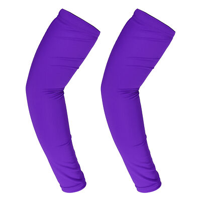 1 Paar Ärmlinge Rutschfest ArmSleeves UV Sonnenschutz Armstulpen Lila M Größe