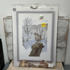 Permin Of Copenhagen Kingfisher Cross Stitch Kit Wichelt Inc, Denmark 10x14"