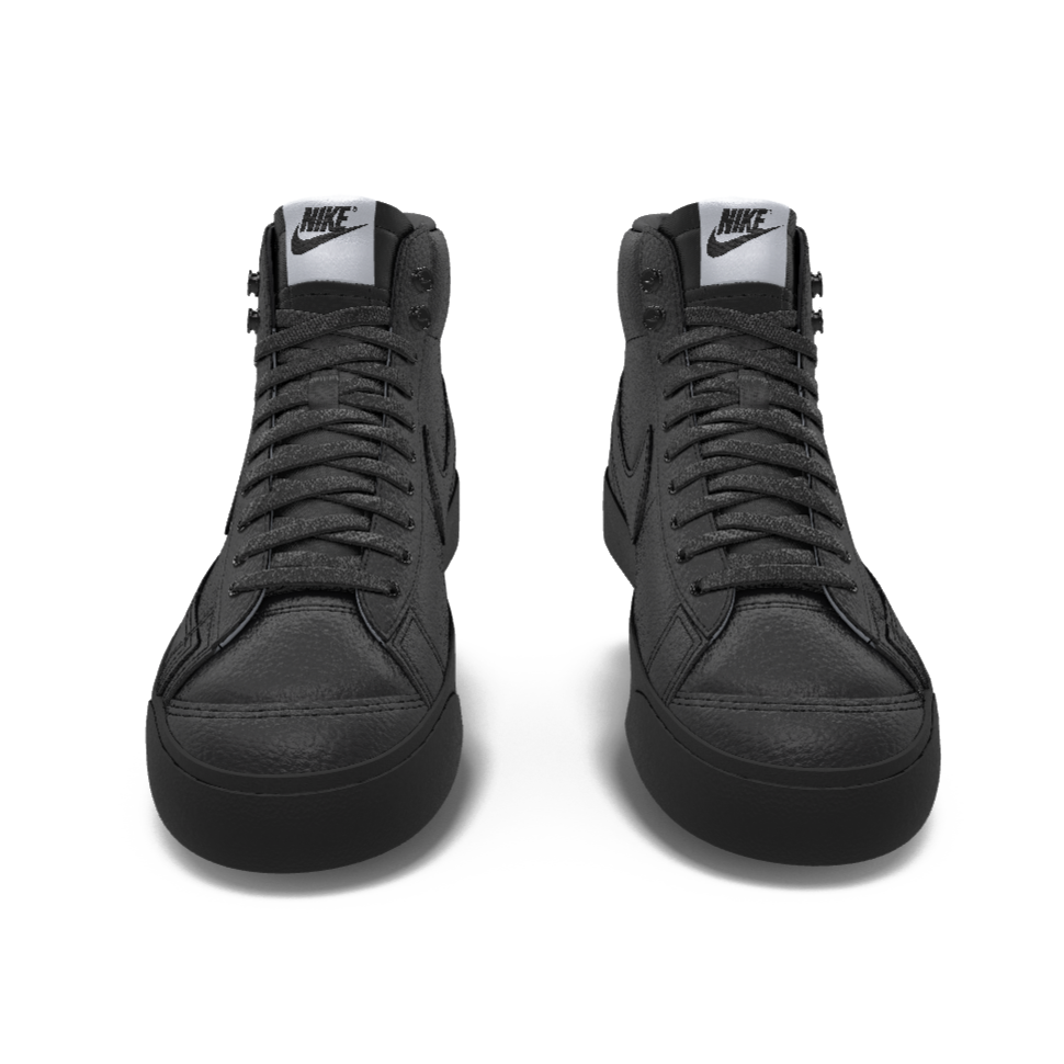 $195 NIB NEW Mens NIKE Blazer Mid 77 Custom Triple Black  display picture 3