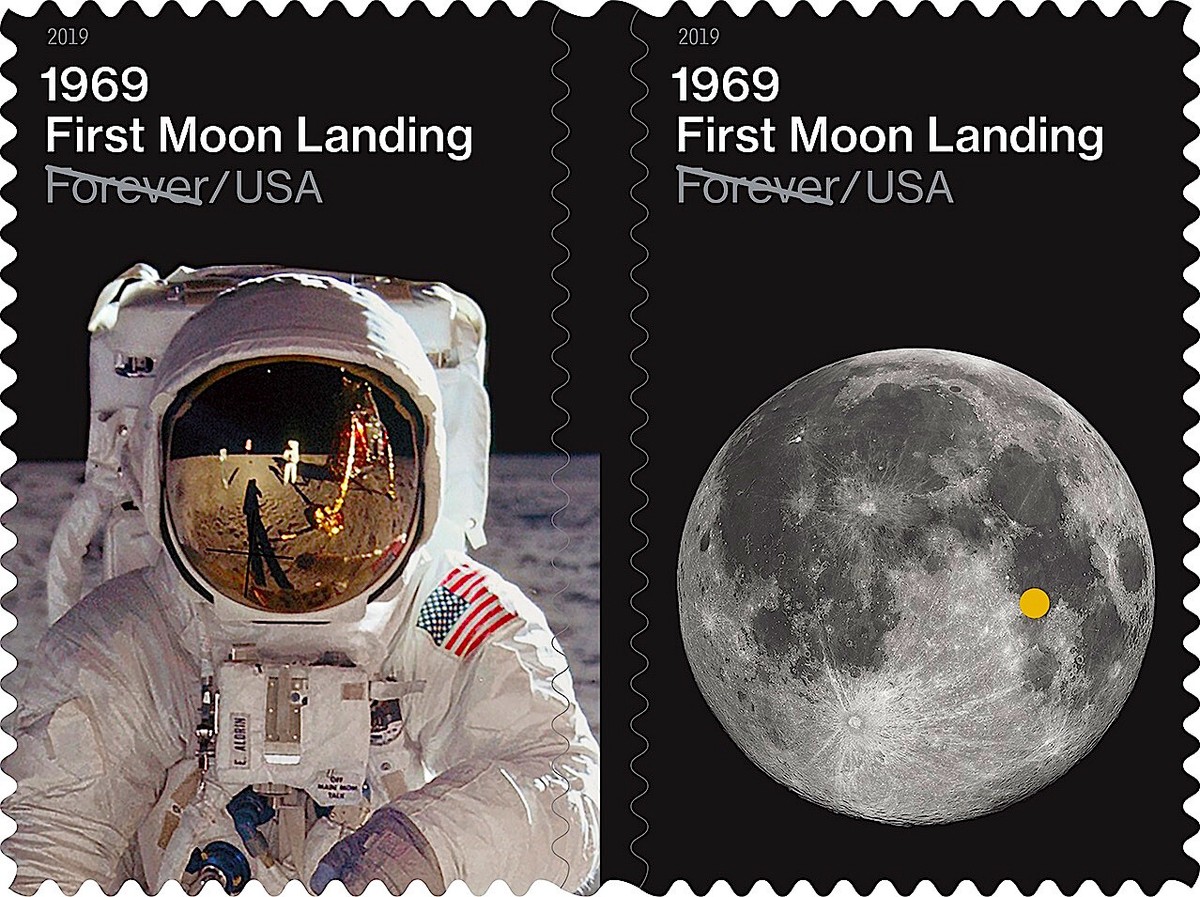 👀 1969:🌖First Moon Landing Sheet of 24USPS Forever Postage