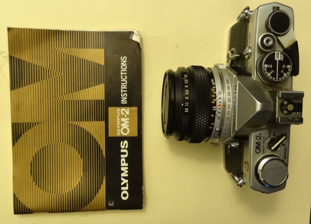 Olympus OM-2n, 50 mm f1.4 lens, 80-200 zoom macro, 135 mm f2 Olympus OM-2n, 50 mm f1.4 lens, 80-200 zoom macro, 135 mm f2