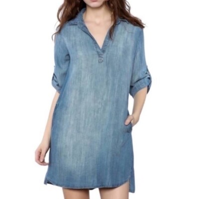 cloth and stone denim dress & Anthropologie Mini dresses A drapey tie belt defines the waist of this lightweight denim dress romanced by fanciful frills. Anthropologie Cloth & Stone Chambray