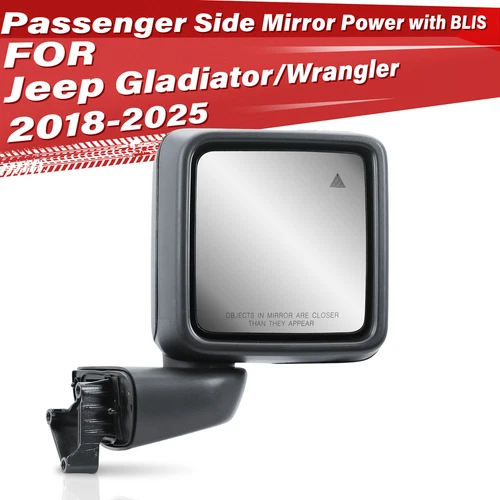 15-25 Jeep Wrangler Gladiator Right Passenger Heated Mirror Power Lamp With Blis