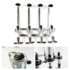 4 Bottle Dispenser Whiskey Wall Mounted Wine Alcohol Liquor Cocktail Beer Butler