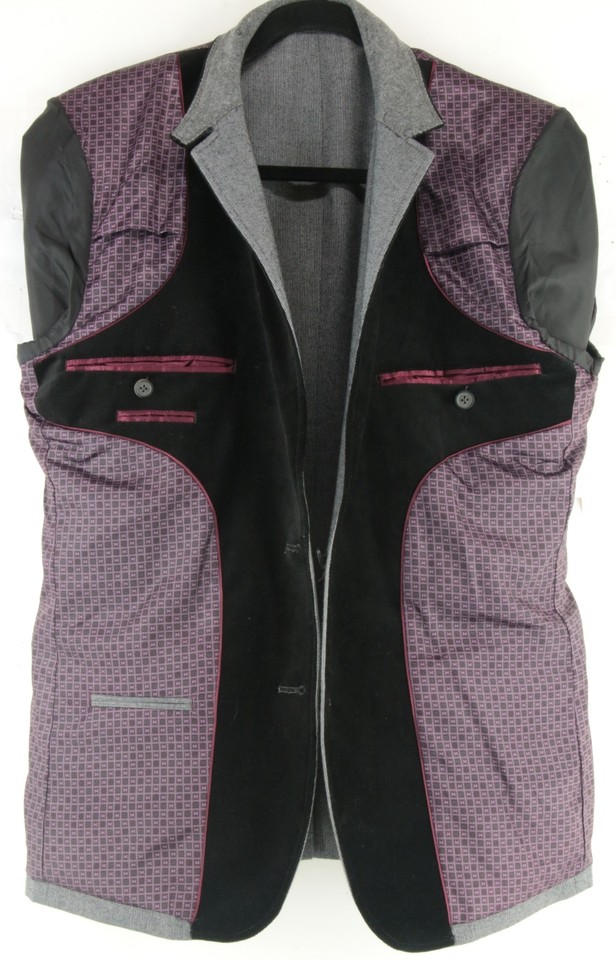 Vintage Men's 38 R Penguin Gray 100 Cotton Surgeon Cuffs Sport Coat