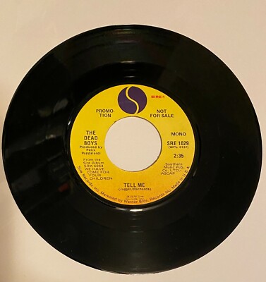 THE DEAD BOYS - 45RPM - Tell Me - Sire Records promo - mono