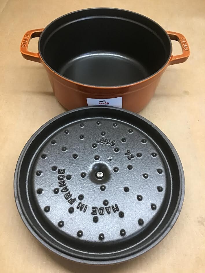 Staub Cast Iron 4-qt Round Cocotte - Burnt Orange, Made in France